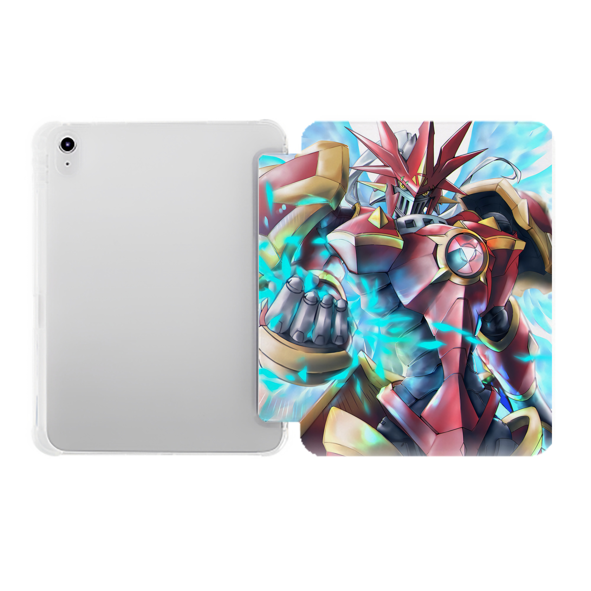 （画像用） Digimon デジタルモンスター/デジモン IPad ケース ペン収納付き 三つ折りスタンド PUレザー×シリコン 対応機種9.5/10.5/10.9インチ